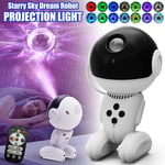 Robot Astronaut Galaxy Projector Night Light Starry Nebula Black Hole Lamp Kids