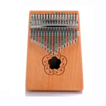 WWSUNNY Kalimba 17 Keys, Thumb Piano with Study Instruction and Tune Hammer, Solid Mahogany Wood Portable African Wood Musical Instrument Finger Piano for Kids Adult Beginners Professionals