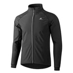 LAMEDA Blouson Homme Hiver Chaud Veste Homme Hiver Impermeable et Manteau Homme Hiver Coupe-vent pour Randonne Cyclisme Velo VTT Alpinisme Pêche Noir