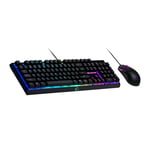 Kit Clavier/Souris (Semi-Mécanique Gaming RGB - AZERTY (PC/Consoles) - Souris (3200 dpi, RGB), Noir - Neuf