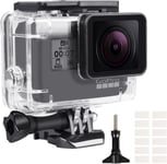 Boîtier Etanche pour GoPro Hero 5/6/7, Boîtier Plongée Etanche de 60 M avec Mont Thumbscrew et 12 Insert Anti-buée Accessoires Kit pour Gopro Hero 5/6/7 Caméra d'action Noire.[G113]