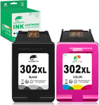 302XL Cartouches d'encre Remanufacturées pour HP Cartouche 302 XL Deskjet 3630 3633 3634 3636 3639 1110 2130 Envy 4520 4521 4522 4523 4524 4527 OfficeJet 3830 3831 3833 4650 4656 Imprimante