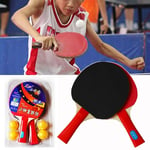 Ping Pong Paddle 5 Layer Wood Table Tennis Racket With 4 Training Balls