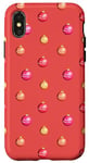 Coque pour iPhone X/XS Joyeux Noël Noël motif pastel rouge