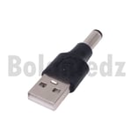 Connecteur adaptateur USB mâle vers USB,convertisseur de prise d'alimentation,mini ventilateur,haut-parleur,routeur,5.5x2.1mm,DC Jack,5.5x2.1mm - Type Male to 5.5x2.1mm