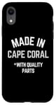 Coque pour iPhone XR Made In Cape Corail avec slogan humoristique Born In Cape Corail