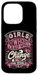 Coque pour iPhone 14 Pro Girls Change the World Leader féminin positif