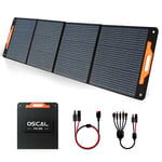 OSCAL PM200 Panneau solaire pliable 200W Centrale solaire mobile pour station de recharge solaire Générateur solaire, IP65 étanche