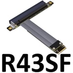 5cm R43SF(POWER CABLE) Convertisseur M2 NGFF NVMe vers carte graphique PCIE x16, adaptateur intégré, extension M.2 mkey, câble plat Flexible pci-e 16x Nipseyteko