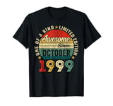 25 Year Old Vintage October 1999 Retro 25th Birthday Men Boy T-Shirt