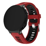 Garmin Forerunner 220 / 230 235 620 630 F735 XT kaksivärinen silikoninen kellonauha - Punainen Musta