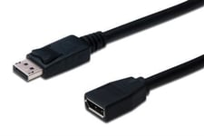 ASSMANN DisplayPort 1.2 Extension cable DP M (plug)/DP F (jack) 2m black