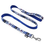 Star Wars R2D2 Droid Laisse pour Chien de 1,8 m | Laisse pour Chien de 1,8 m Qui se Fixe Facilement à n'importe Quel Collier ou Harnais de Chien | Laisse en Nylon Bleu Star Wars R2D2 de 182,9 cm pour