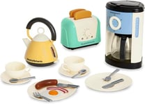 Casdon Morphy Richards Toys. Complete Kitchen Set. Toy Appliance Playset for Kids with Toaster, Coffee Maker, Kettle, Play Food and More. For Children Aged 3+