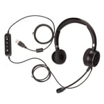 Telephone Headset Volume Adjustment Mic Mute USB PC Headset For Call Center Busi