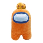 Among Us 7 Inch Plush Orange Crewmate w/ Cheese Hat