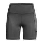 Under Armour Womenss UA Launch 6 Inch Shorts in Grey material_Synthetic - Size 12 UK