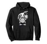 Alice in Wonderland - We're All Mad Here Rabbit Hatter Quote Pullover Hoodie