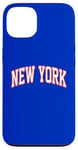 Coque pour iPhone 13 Retro New York Hommes NY Bleu Orange Femmes Vintage NY Blanc Tee