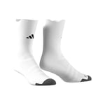 adidas Unisex Football Cushioned Performance Crew Socks, white/black, 6.5-8