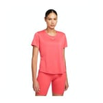 Nike DriFit One Short Sleeve Top Red Women (XS)