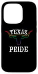 Coque pour iPhone 14 Pro Drapeau arc-en-ciel pour le mois de la Gay Pride du Texas