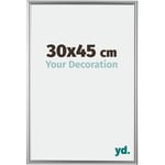 Yd. - Your Decoration - 30x45 cm - Cadres Photos en Plastique Avec Verre acrylique - Anti-Reflet - Excellente Qualité - Argent - Cadre Decoration