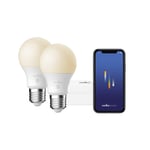 Indoor Bedroom Living Dining Office Hallway Smart Lighting UK Bridge & 2 x E27 Smart Light Bulbs