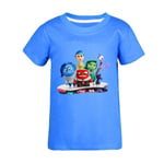 Kids Inside Out 2 Kortärmad Topp Tee Pojke Flicka Rund Hals Casual Sommar T-Shirt Dark Blue 150cm