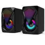 X2 Computer Speakers with Subwoofer for PC Desktop Computer Laptop LED4499