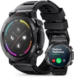 Montre Connectée Homme,120+ Modes Sportifs,1.39"" Hd Smartwatch Etanchéité De 5 Atm Avec Appels Bluetooth, Avec Moniteur Fréquence/Spo2,Cardiaque Tensiomètre,Pour Android Ios