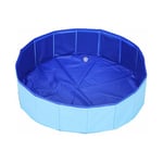 Piscine pour animaux de compagnie Chien Piscine Chat Table de Sable Bassin de Bain Piscine Pliable, bleu, (30x10cm)