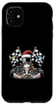 Coque pour iPhone 11 Chapeau de Noël Go Kart Racing Karting Racer