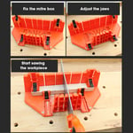 Bo&icirc;te &agrave; onglets de 14 pouces avec m&acirc;choire mobile et antid&eacute;rapante pour les angles de fente de scie arri&egrave;re 45/22,5/90 degr&eacute;s coupe la bo&icirc;te de sciage et de serrage pour le travail du bois