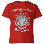 T-Shirt Enfant J'attends Ma Lettre de Poudlard - Harry Potter - Rouge - 3-4 ans