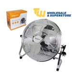 TW Wholesale 12" Metal Floor Fan Heavy Duty 3 Speed Adjustable Cooling Circulate