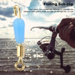 10 Pcs Quick Silicone Sub Clip Anti Wrapped Rapid Clamp Fishing Accessories (L)