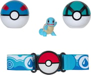 Pokmon PKW3161 Set-2-Inch Squirtle Battle Figure with Clip N Go Belt Plus Net