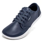 HOBIBEAR Chaussures Unisexe Larges Pieds Nus pour Hommes Femmes Baskets minimalistes Zero Drop Chaussures (Bleu,EU 47)