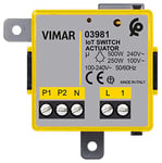 Vimar 03981 Module relais connecté IoT avec sortie NO, pour lampes à incandescence, LED, fluorescentes, transformateurs, contrôle à distance, double technologie Bluetooth et Zigbee, Gris