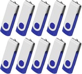 Clé Usb 4Go Lot De 10 Cles Usb 2.0 Mémoire Stick Lecteur Usb Flash Drive Stockage Rotation Disque Pendrive Pour Ordinateur Portable/Pc/Voiture (Bleu)[PCZ231182]