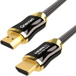 Câble Hdmi 2.1 0.5M (0,5 Mètre) | Ultra Haute Vitesse | 4K 120Hz & 144Hz, 8K 60Hz Ultra Hd | 48 Gbps | Earc | Compatible Ps5, Xbox Series X & S, Moniteur | Noir Charbon[VID064131]