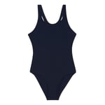 Regatta Girls Katrisse Plain One Piece Swimsuit (Navy) material_Synthetic - Size 9-10Y