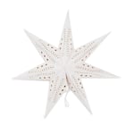 Christmas 60cm White Velvet Star Plug In Lit Tree Topper Or Wall Light