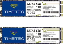 2 to (2x1 to) SSD 3D NAND TLC SATA III 6 GB/s M.2 2280 NGFF 512 ToW Vitesse de Lecture jusqu'à 530 Mo/s SLC Cache Performance Boost Disque SSD Interne pour PC Ordinateur Portable et de Bureau