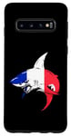 Coque pour Galaxy S10 Drapeau France Requin Fierté Drapeau Français Racines France Souvenir