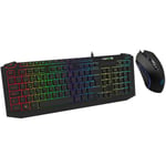 Game Max 7 Color LED Backlit Keyboard And Mouse USB Gaming Set Blue/Red/Purple