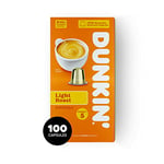 Dunkin’ - Light Roast Espresso Coffee Pods - Nespresso Compatible Capsules - 10 Servings x 10 Packs