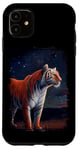 iPhone 11 Majestic Tiger Under The Night Sky Case