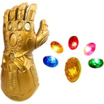 LED-upplyst Infinity Gauntlet Thanos-handskar med avtagbara magnet Infinity Stones